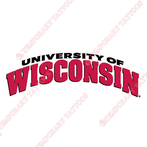 Wisconsin Badgers Customize Temporary Tattoos Stickers NO.7025